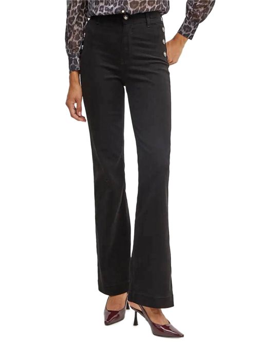 pantalone donna nero GUESS | W4BA0PWFQYB/JBLK